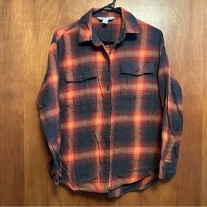 Old Navy Plaid Button Up Long Sleeve Medium